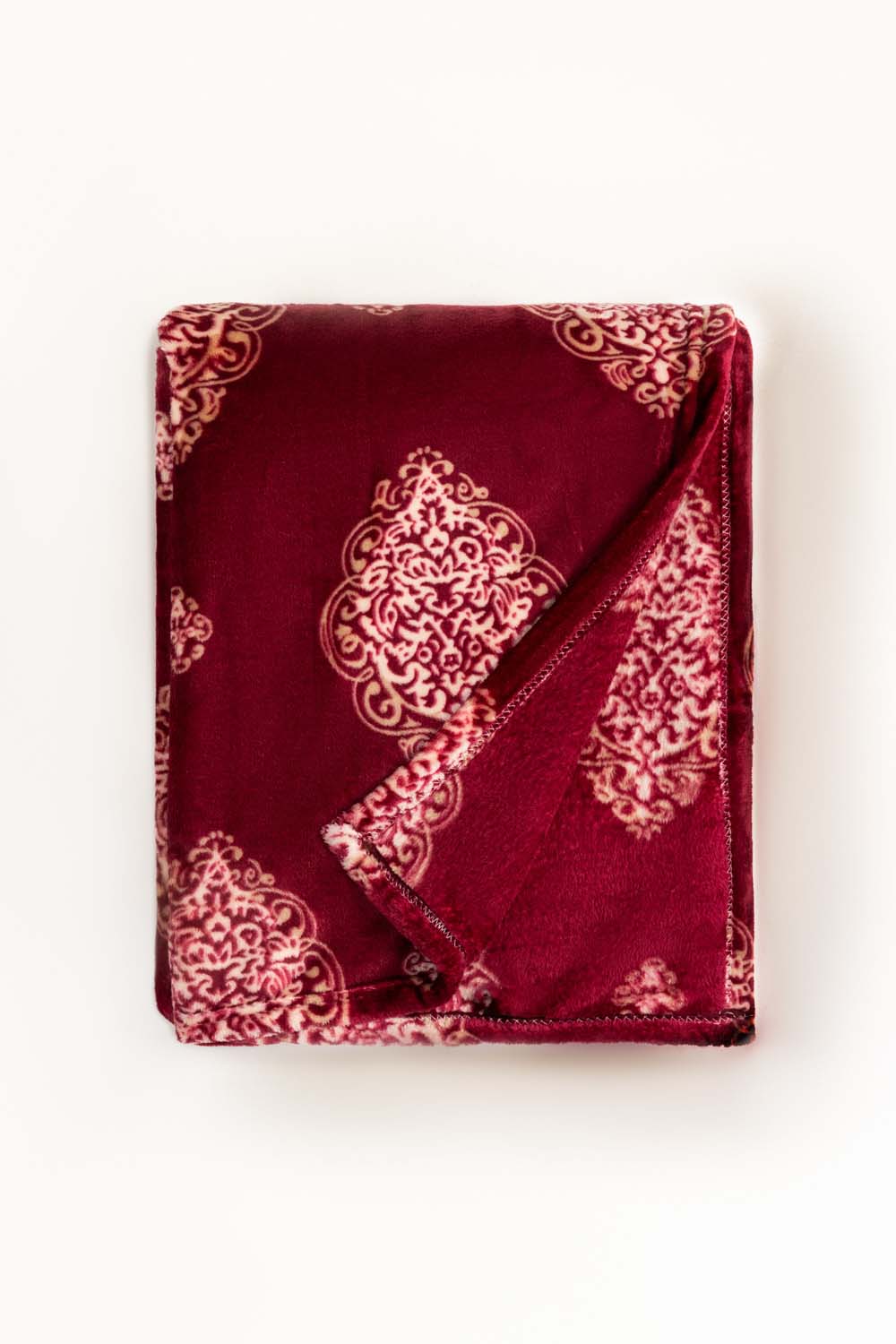 Mahogany Single Ply Fleece Throw