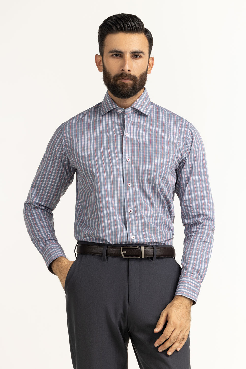 https://cdn.shopify.com/s/files/1/0706/3253/8159/files/Men-Dress-Shirts-Color-Grey-Red-100_-Cotton-Modern-Fit-FS-CHK25-244-Half-Front.jpg?v=1763101078