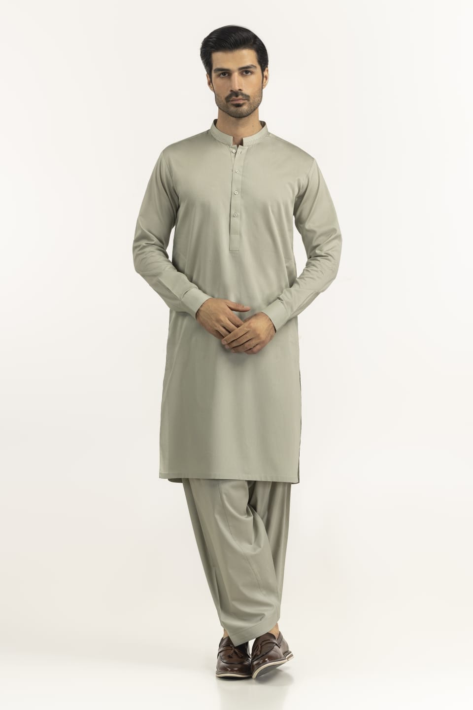 Regular Fit Embroidered Suits