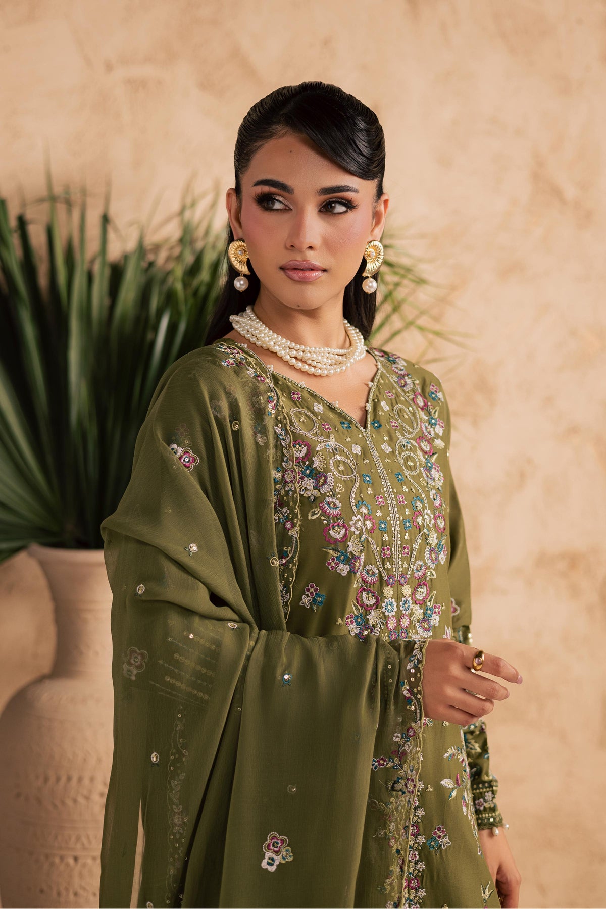 Meshal 3Pc - Embroidered Festive Pret