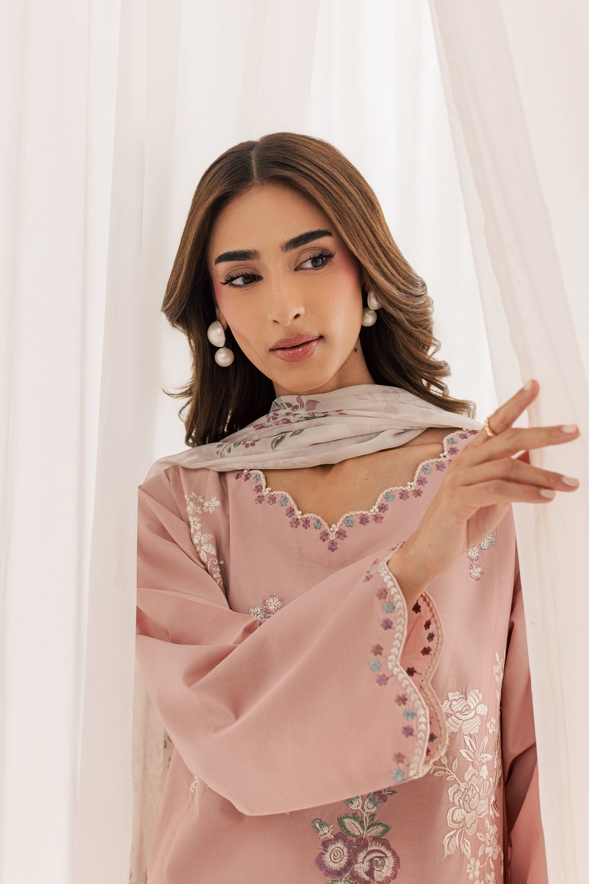 Mimoso 3Pc - Embroidered Lawn Dress