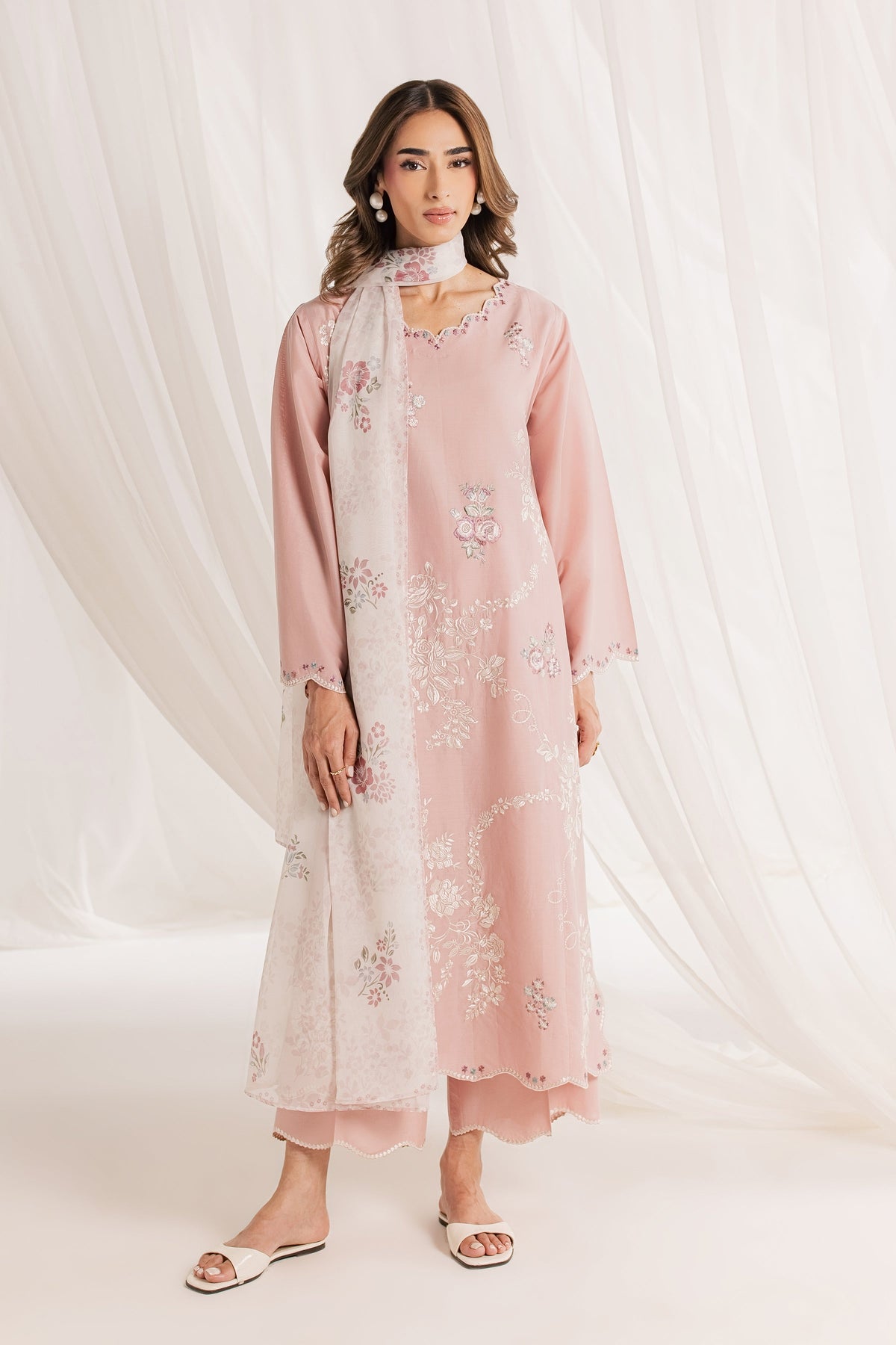 Mimoso 3Pc - Embroidered Lawn Dress