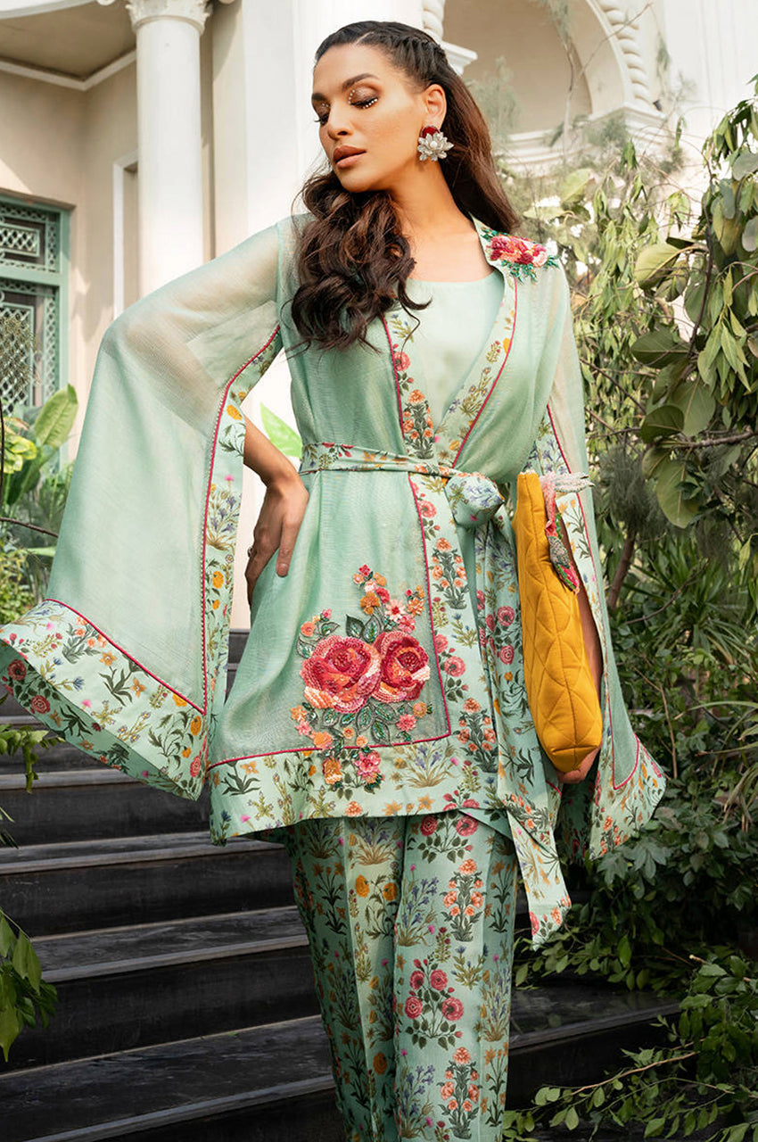Mint Aroma - Wrap,Pants,Slip & Belt