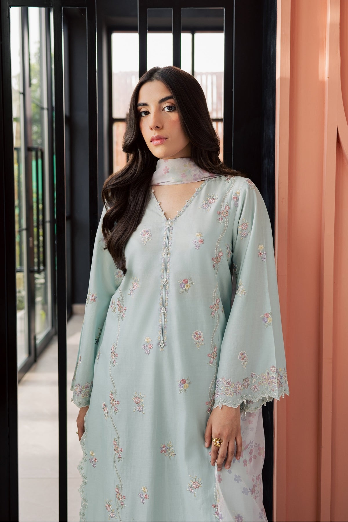 Miorah 3Pc - Embroidered Lawn Dress