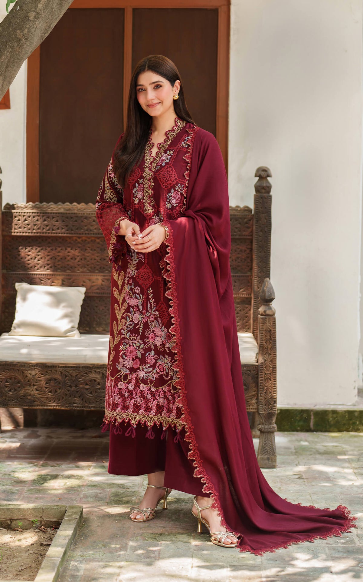 Mira LWC25-05 | 3pcs Embroidered Unstitched Winter