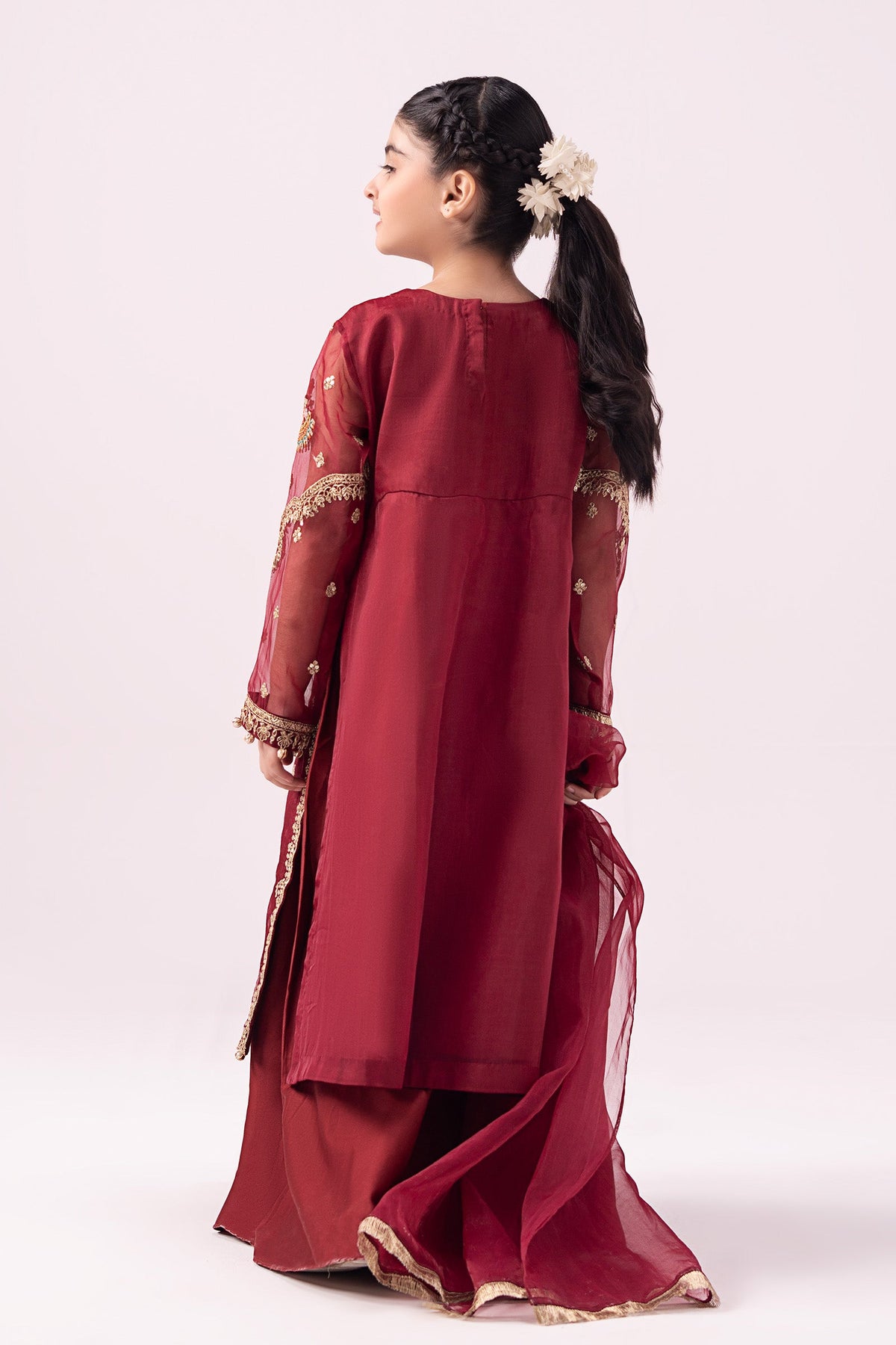 3 Piece Embroidered Organza Suit