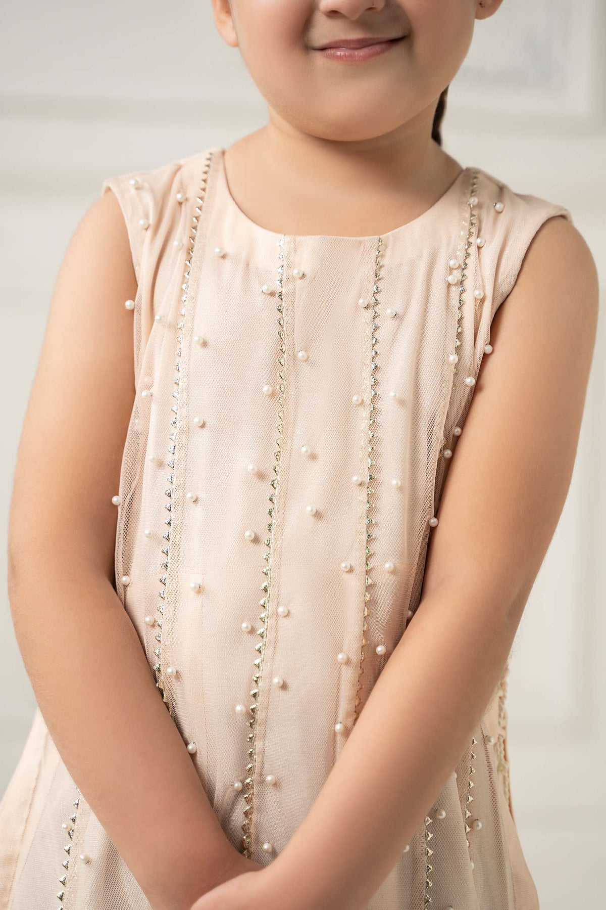 2 Piece Embroidered Polyester Net Suit