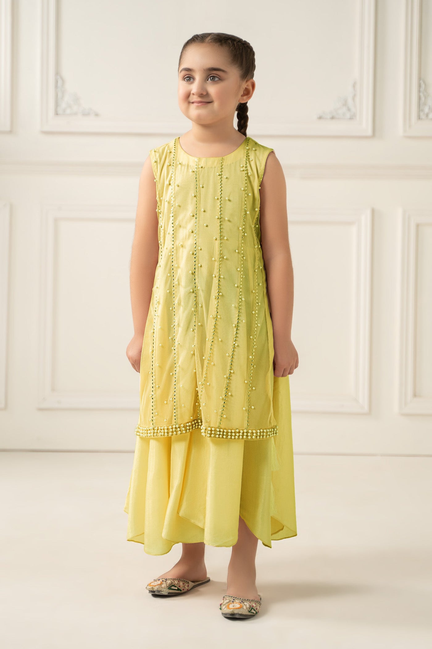 2 Piece Embroidered Polyester Net Suit