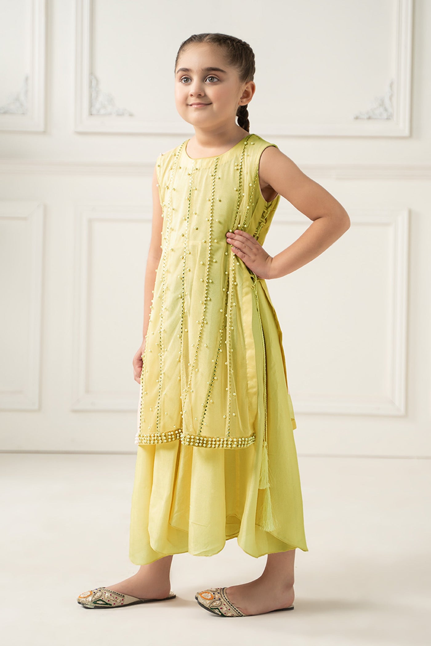 2 Piece Embroidered Polyester Net Suit