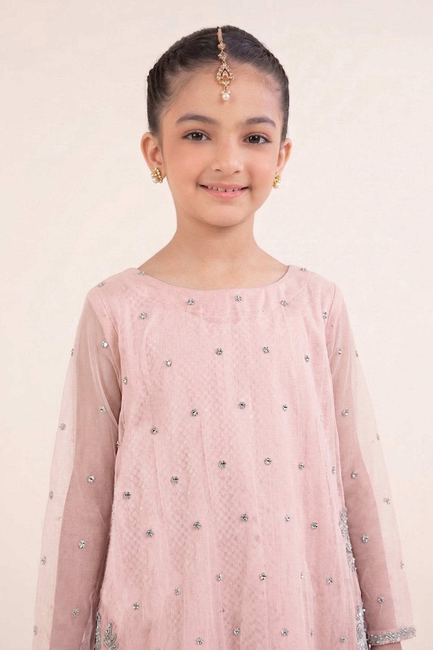 2 Piece Embroidered Organza Suit