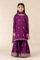 3 Piece Embroidered Raw Silk Suit