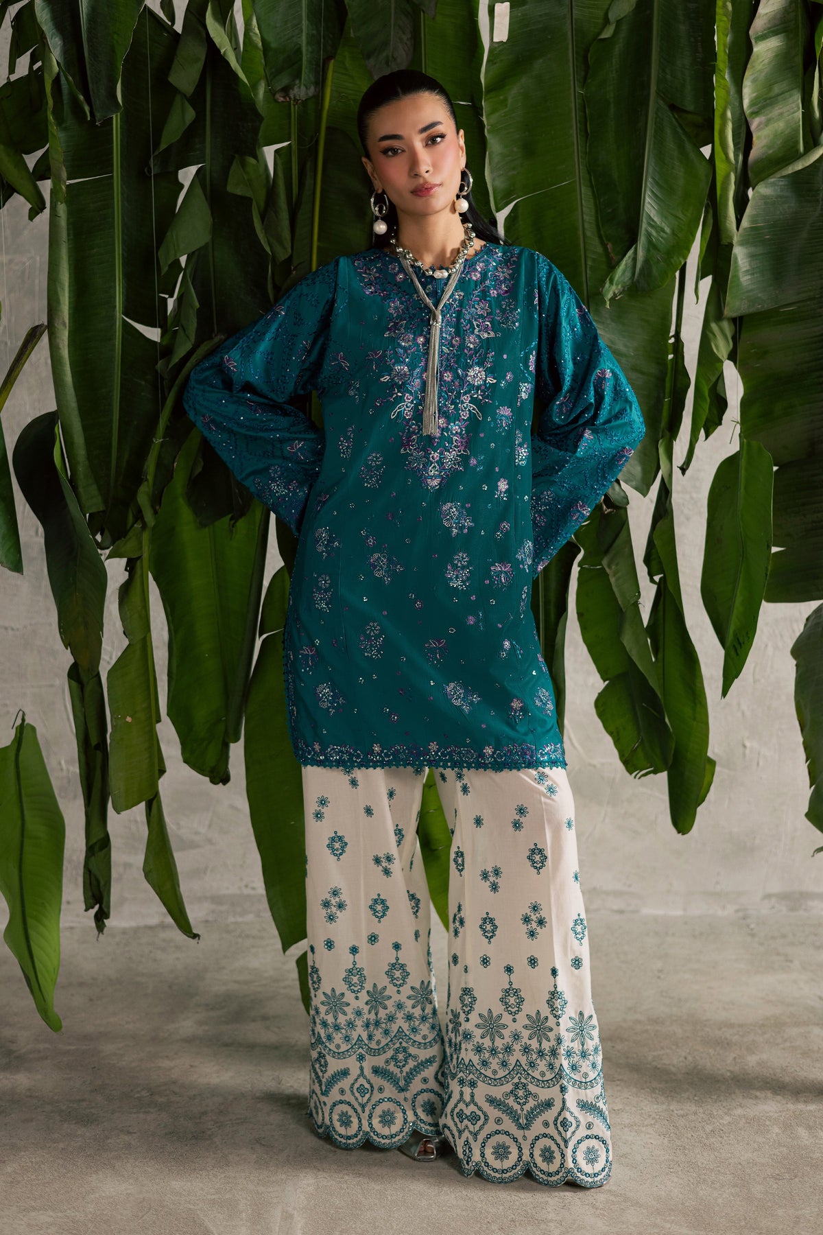 Moonwillow 2Pc - Festive Embroidered Lawn