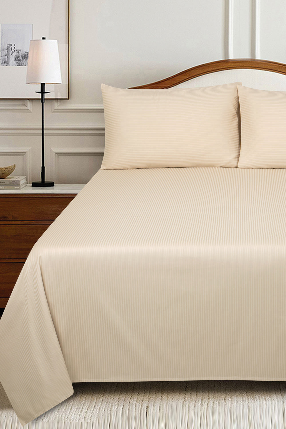Mount Stripe Satin Bed Sheet Set