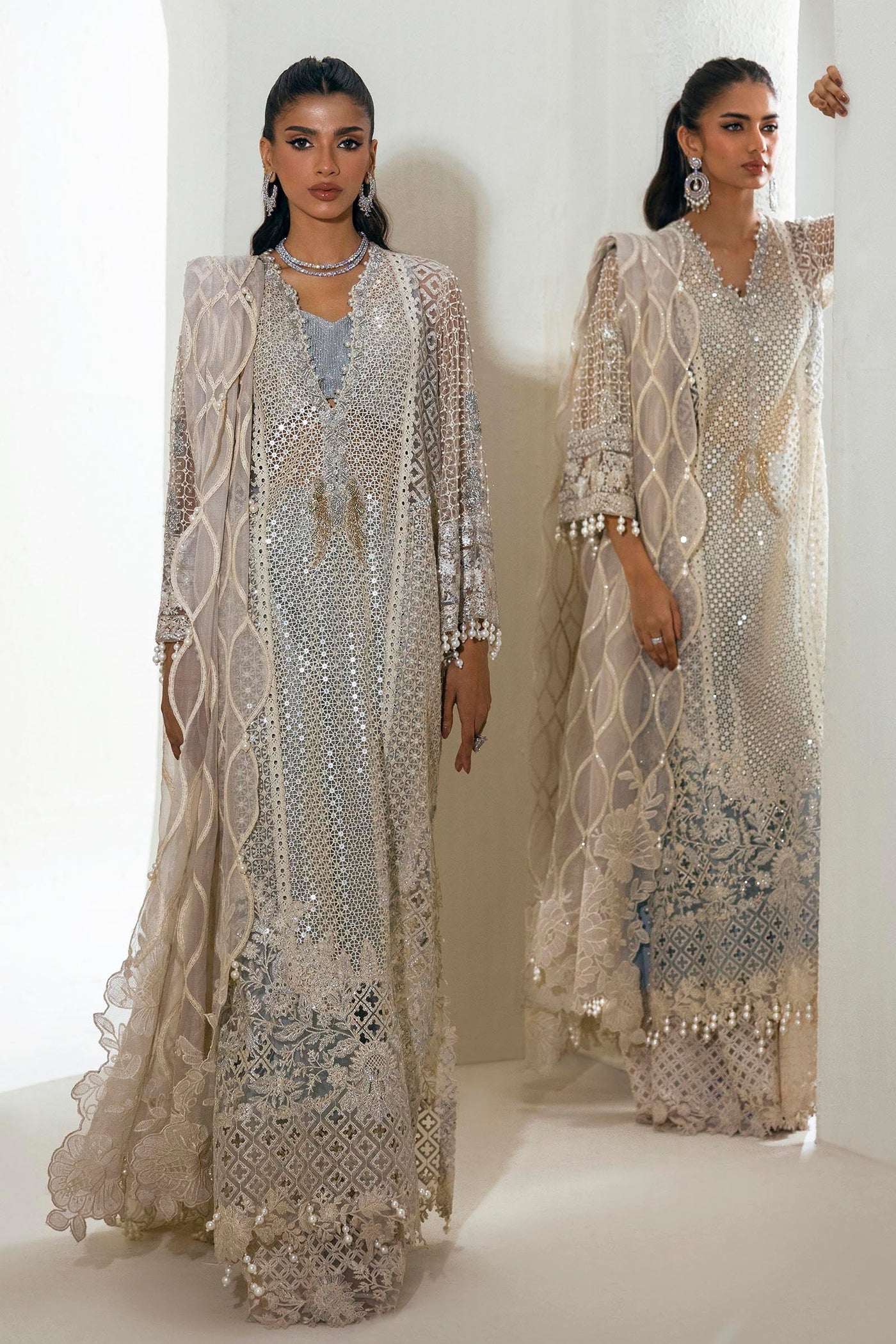 Unstitched 3 Piece Net Suit