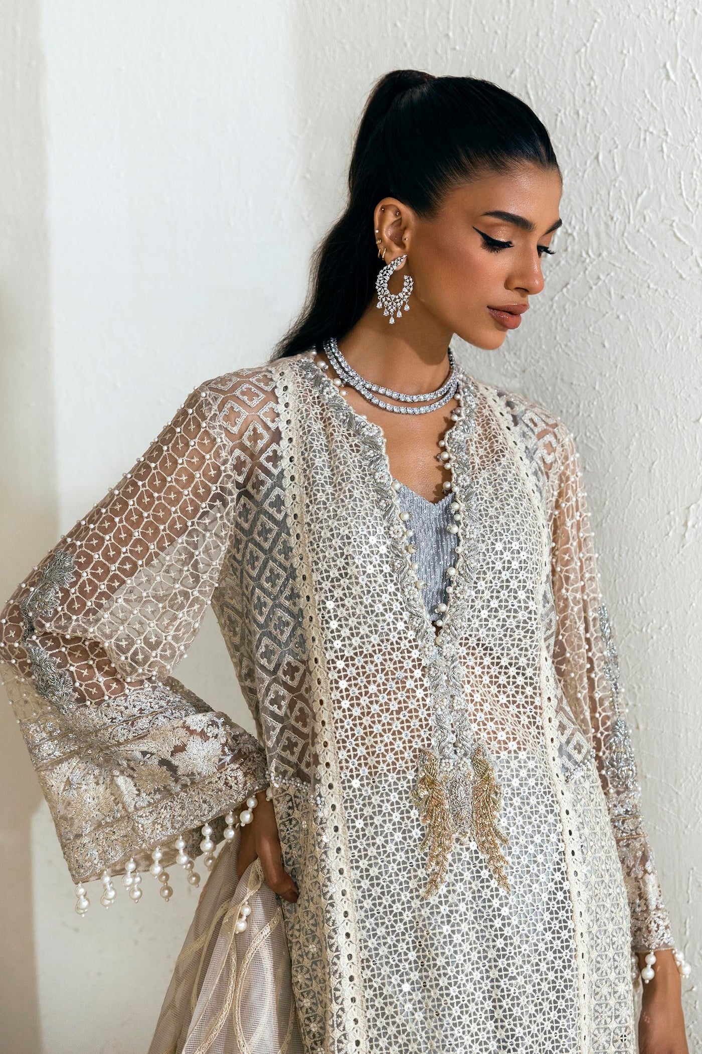 Unstitched 3 Piece Net Suit