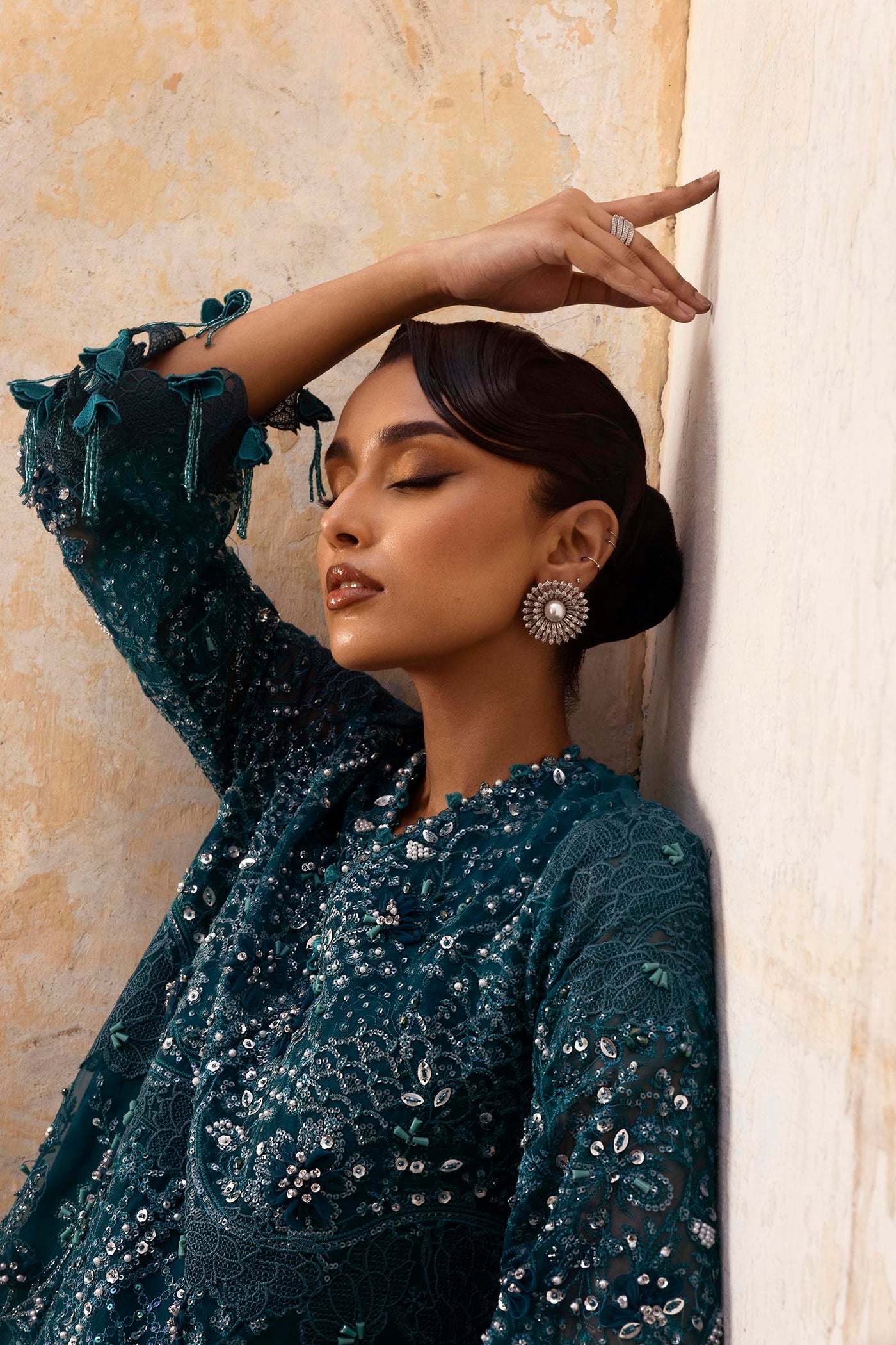 Stitched Nura Organza Embroidered Suit