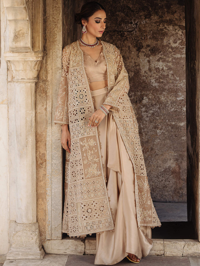 BORGIA COAT, BLOUSE &amp; NIKHAR SARI