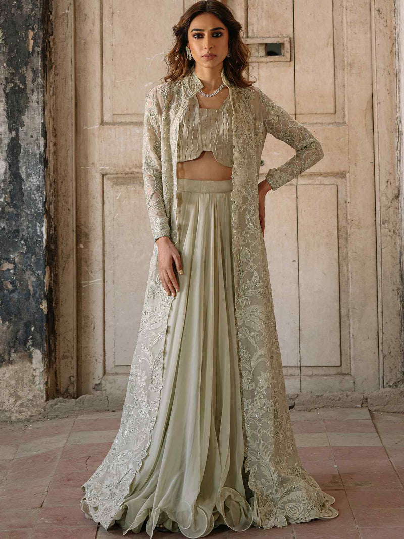 BORGIA COAT, BLOUSE & LEHENGA