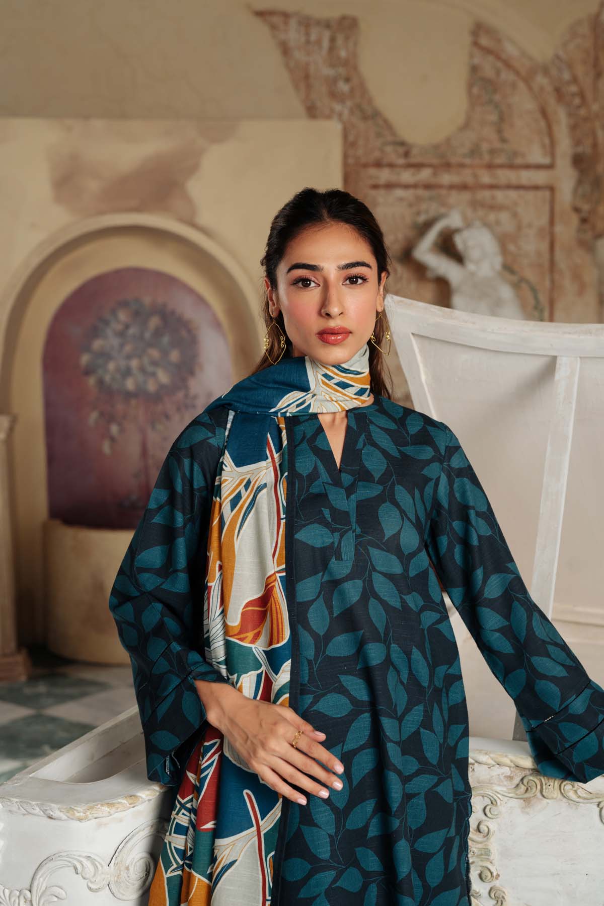 Printed Khaddar 3 Piece