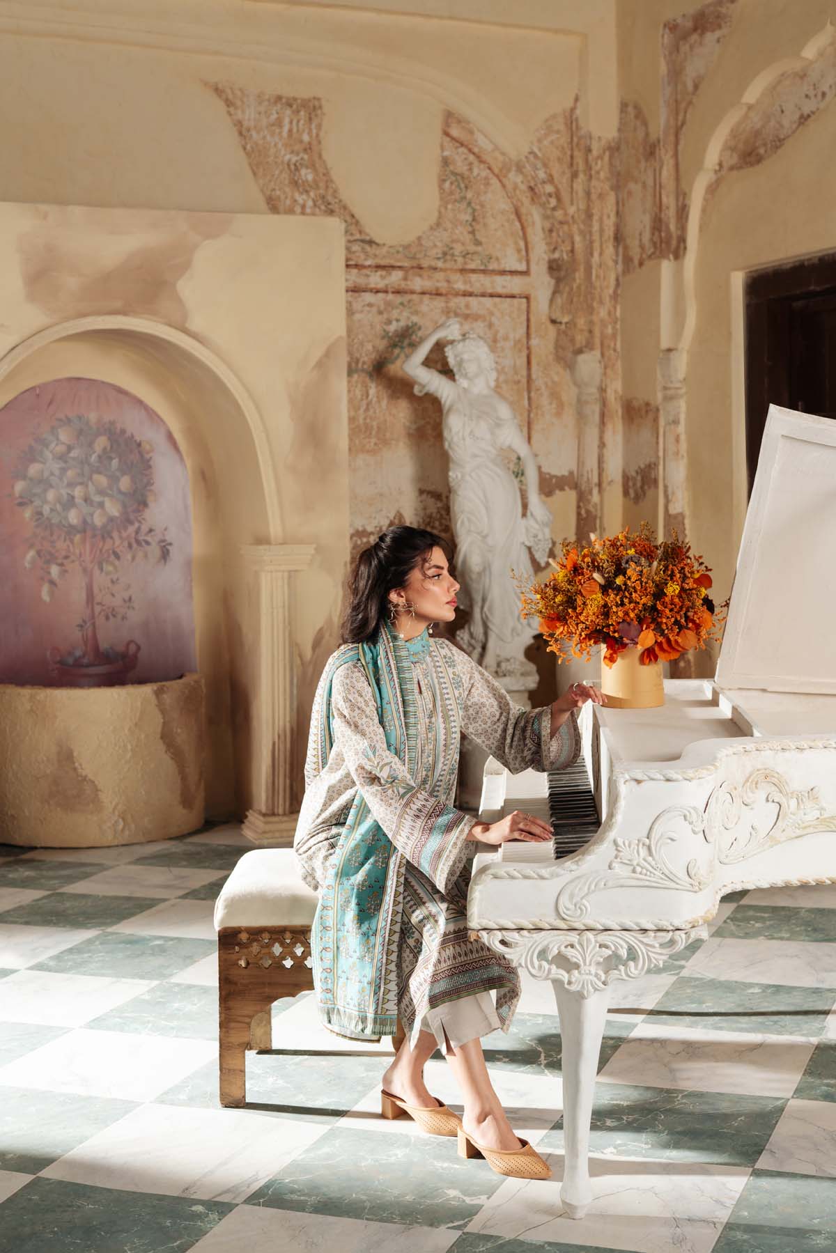 Printed Khaddar 3 Piece