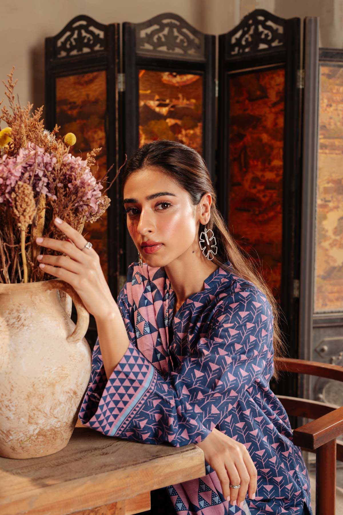 Printed Khaddar 3 Piece