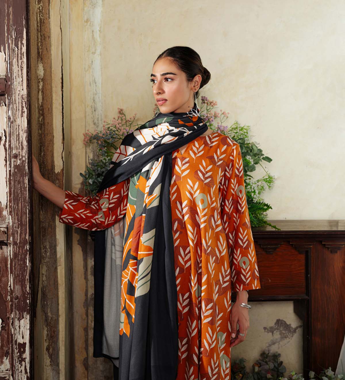 Printed Viscose Crepe 3 Piece