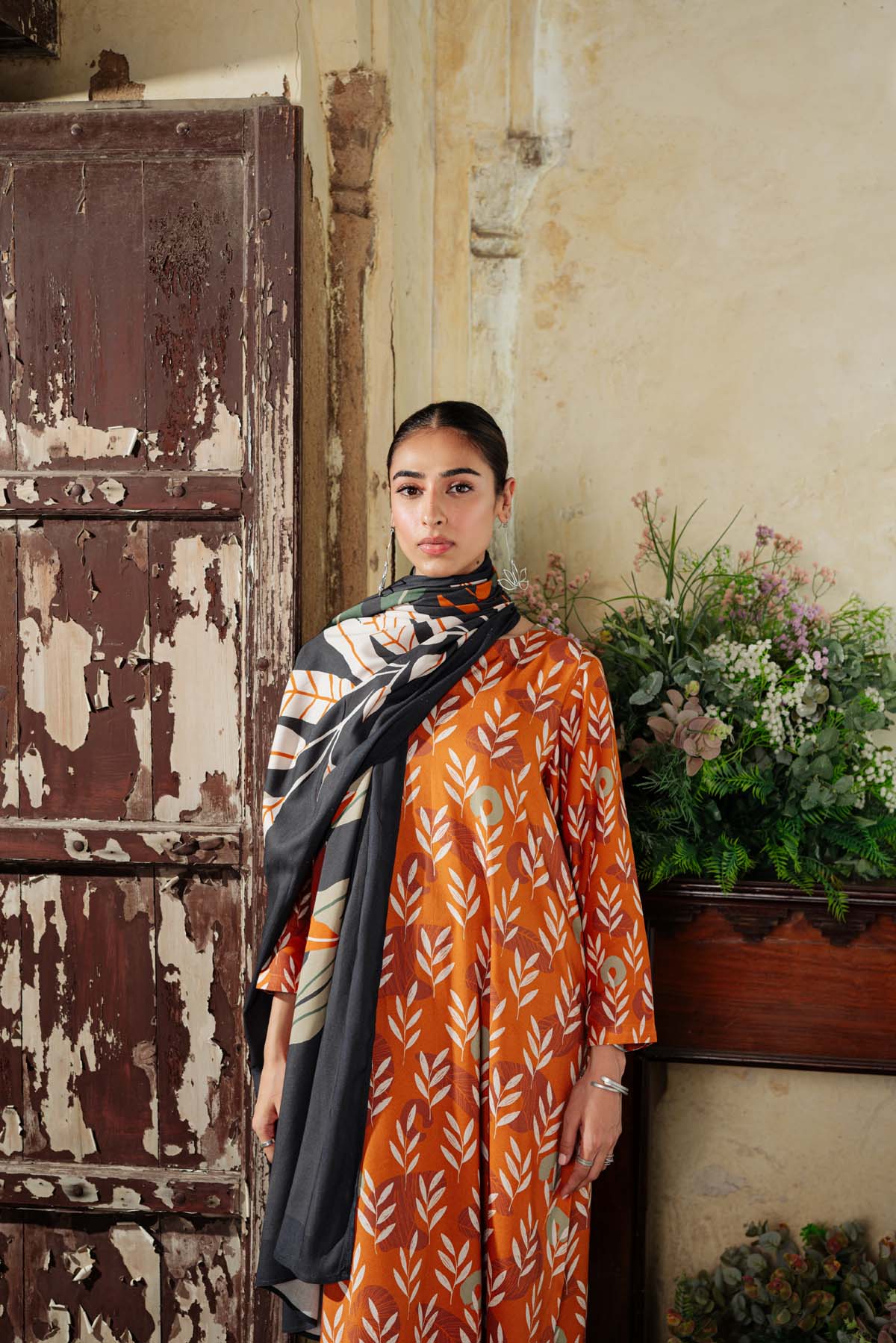 Printed Viscose Crepe 3 Piece