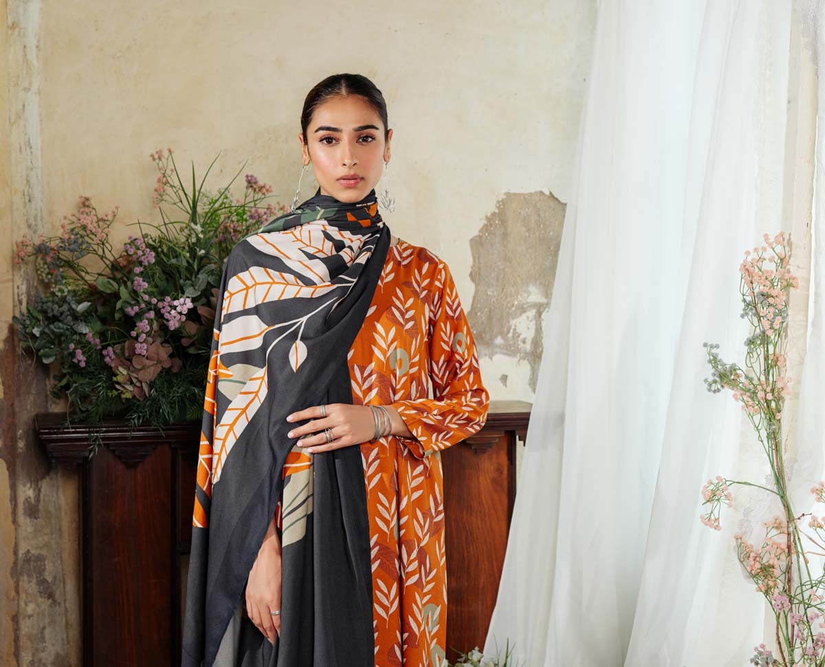 Printed Viscose Crepe 3 Piece