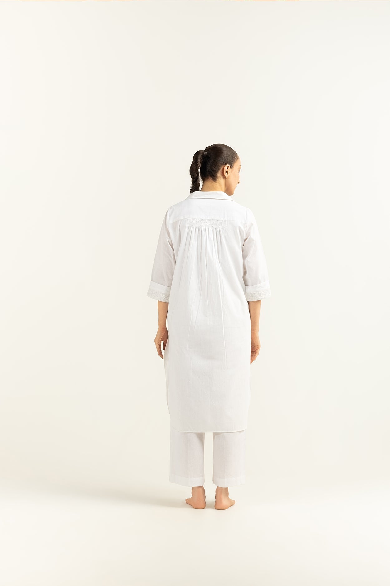 Printed Cambric Straight Pants