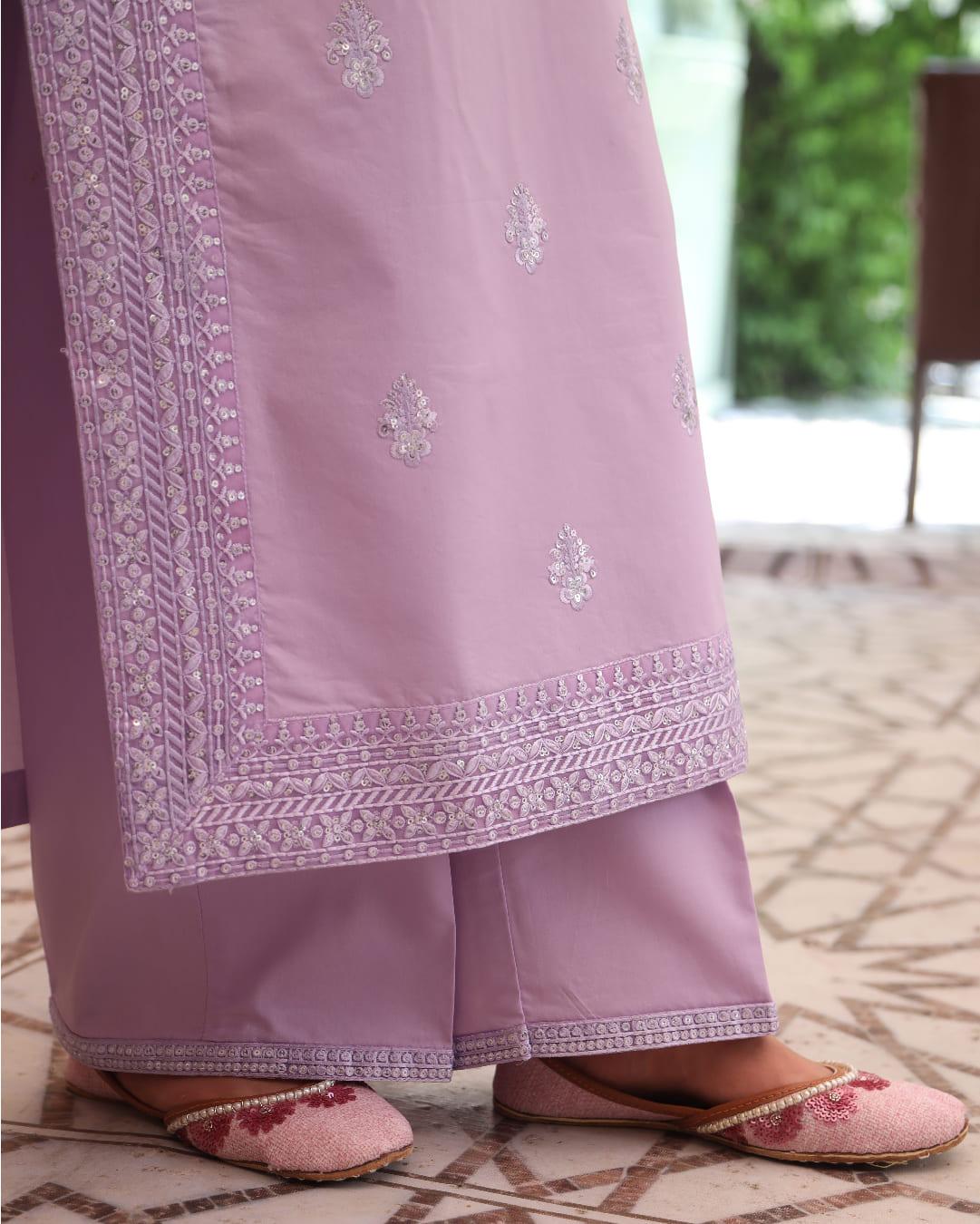 Noor-e-Eid / lilac bloom – Festive Embroidered Suit for Women