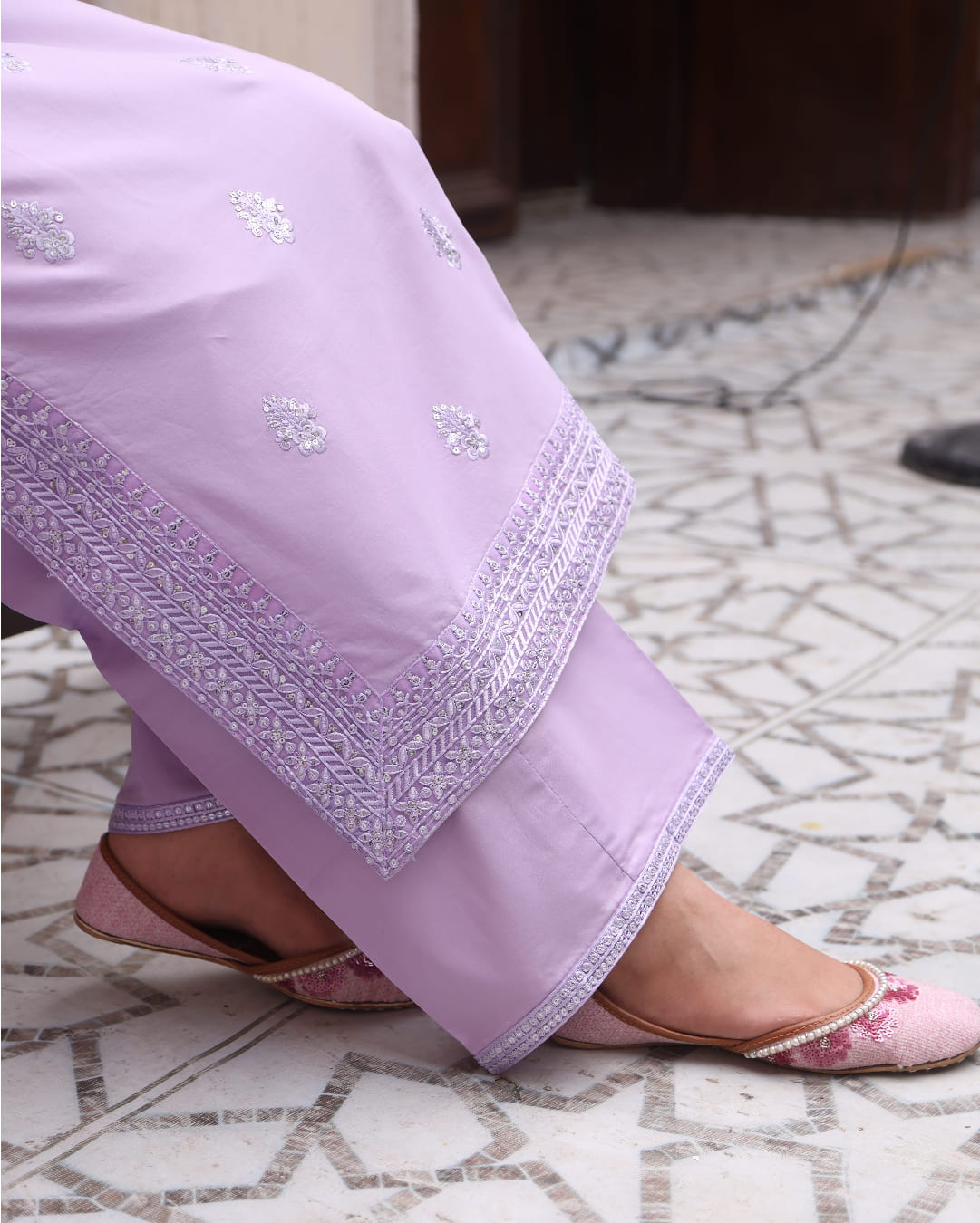 Noor-e-Eid / lilac bloom – Festive Embroidered Suit for Women