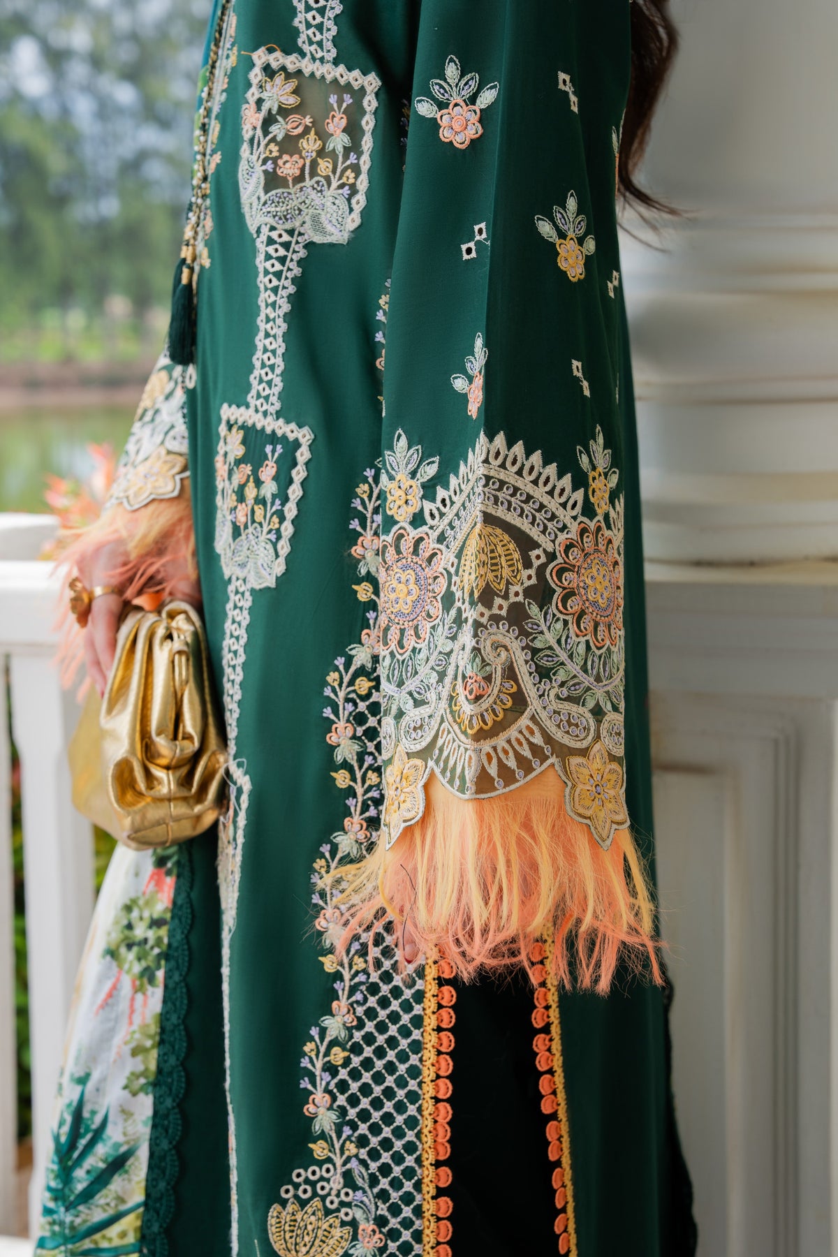 Aneelas Luxury Lawn Emb 3pc Silk Duppata [LUX-26-48-A] [Dispatch Time 2.5 Months]