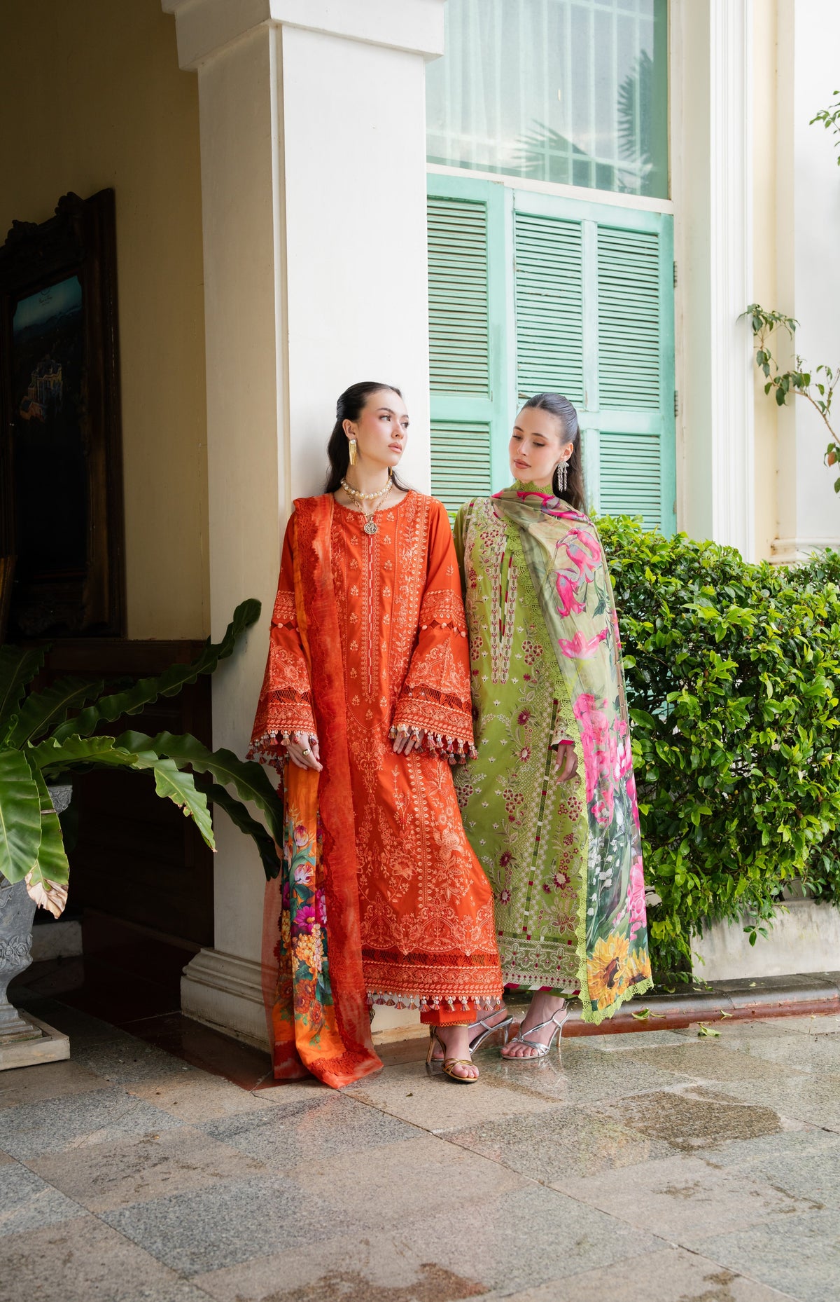 Aneelas Luxury Lawn Emb 3pc Silk Print Duppata [LUX-26-101-A] [Dispatch Time 2 Months]