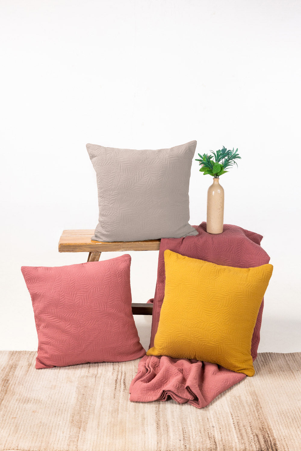 Opal Grey Matelasse Cushion Cover