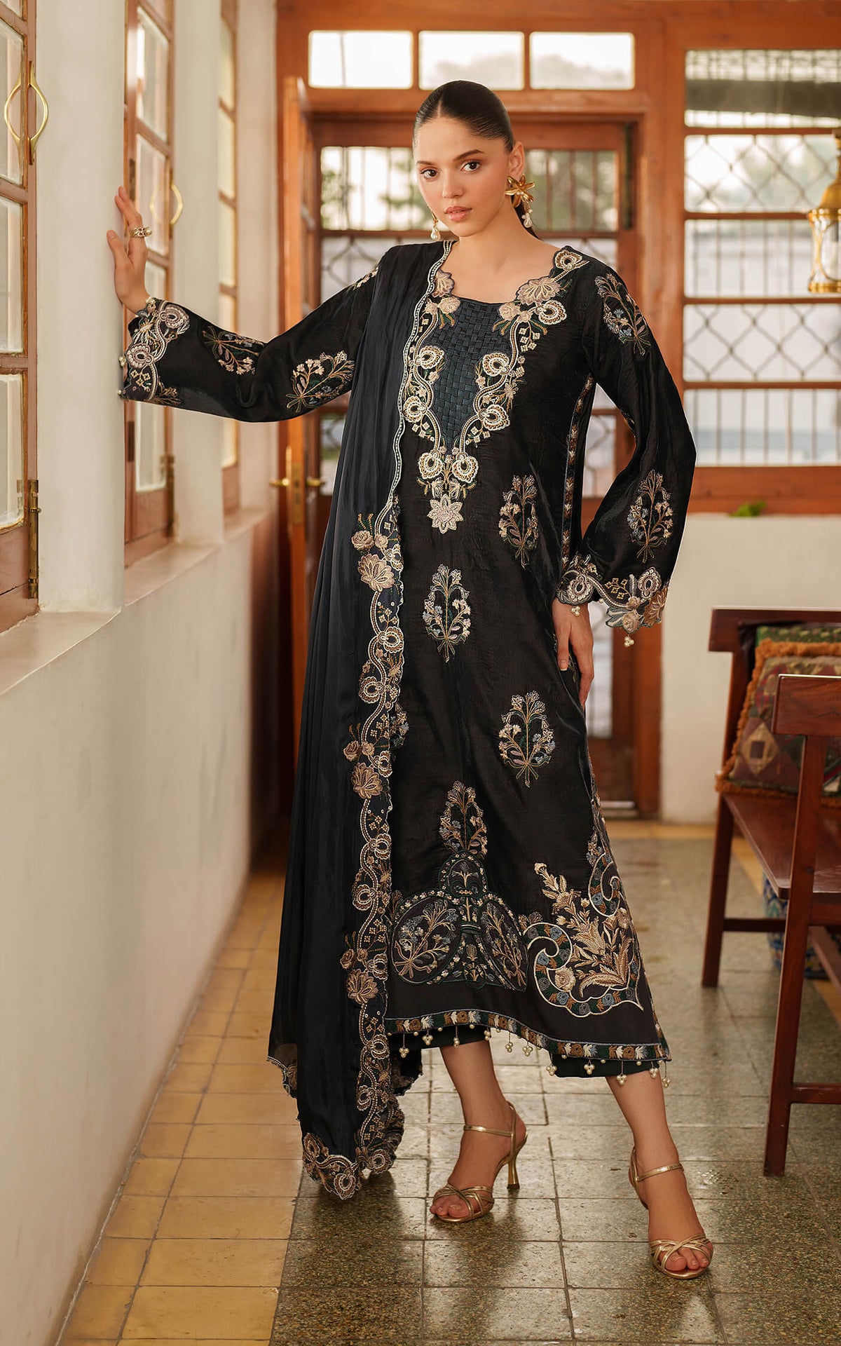 Opal LWC25-07 | 3pcs Embroidered Unstitched Winter