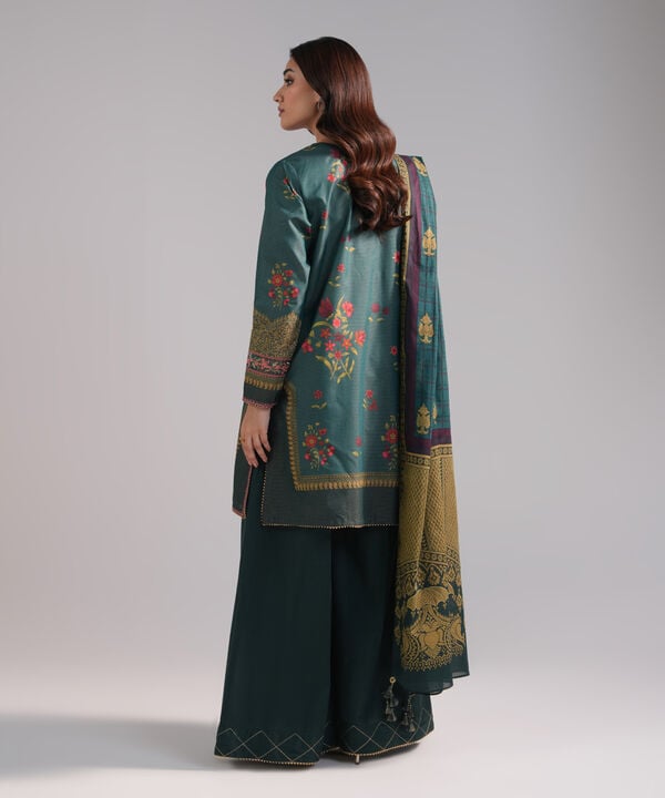 3 Piece - Embroidered Zari Lawn Suit