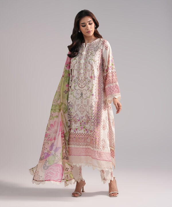 3 Piece - Embroidered Lawn Suit