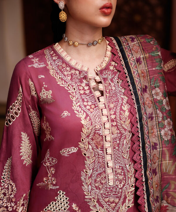 3 Piece - Embroidered Jacquard Suit