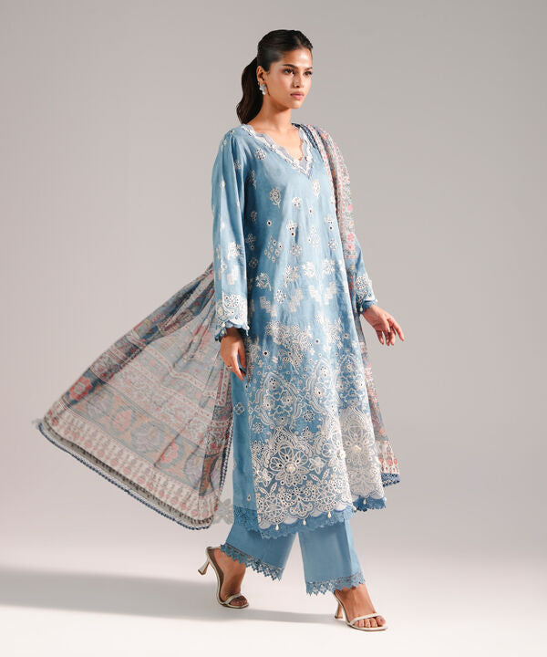 3 Piece - Embroidered Jacquard Suit