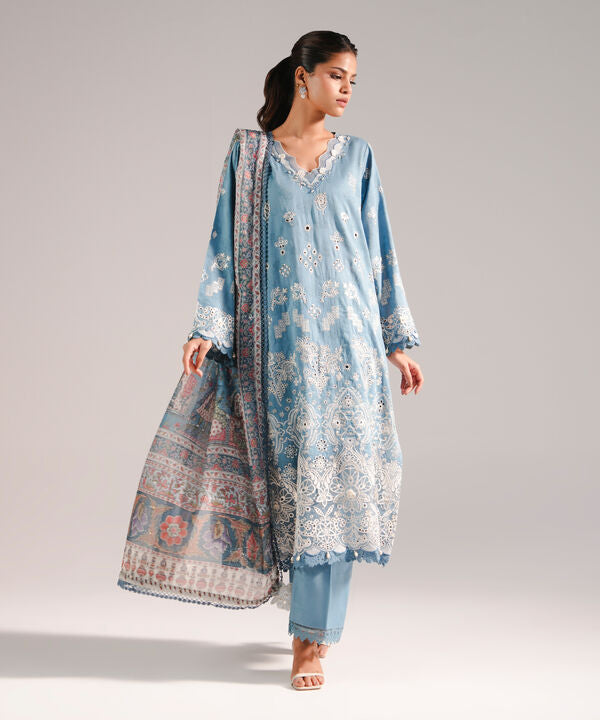 3 Piece - Embroidered Jacquard Suit