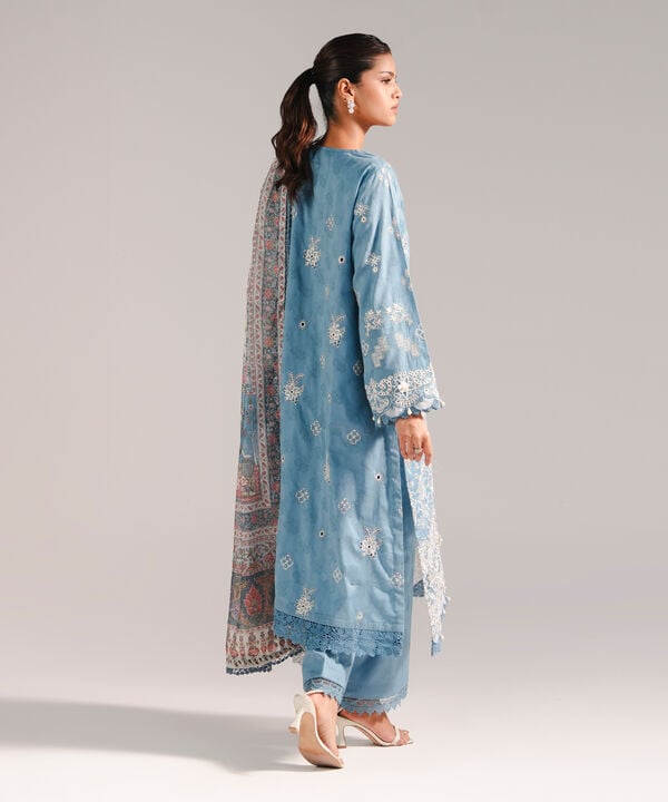 3 Piece - Embroidered Jacquard Suit