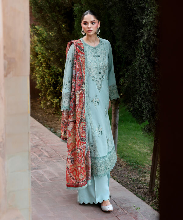 3 Piece - Embroidered Jacquard Suit