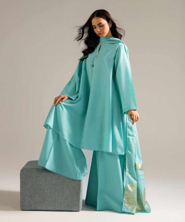 3 Piece - Solid Lawn Suit