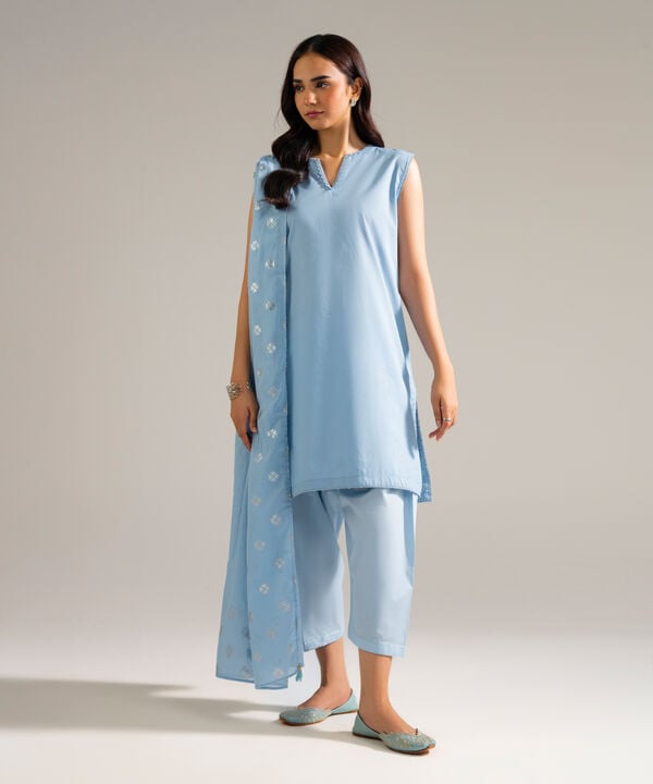 3 Piece - Solid Lawn Suit