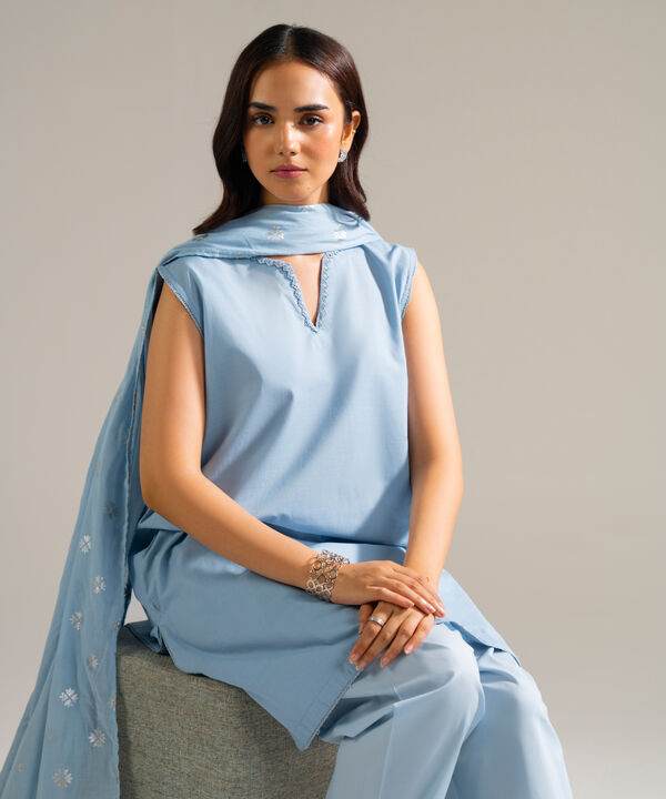 3 Piece - Solid Lawn Suit