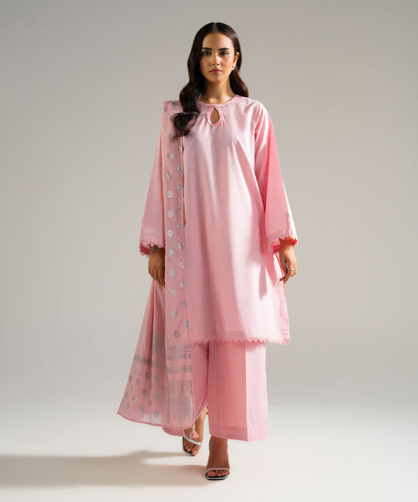 3 Piece - Solid Lawn Suit