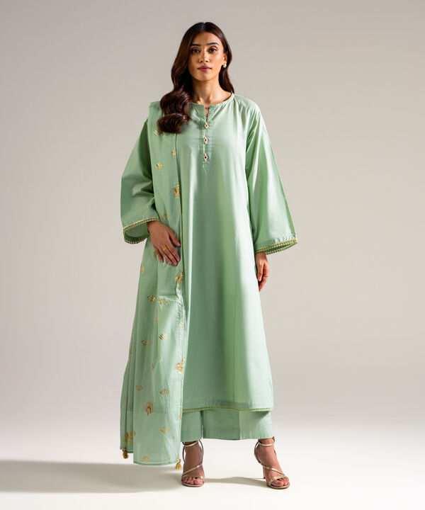 3 Piece - Solid Lawn Suit