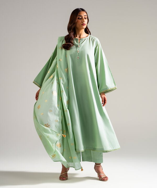 3 Piece - Solid Lawn Suit