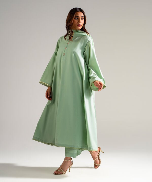 3 Piece - Solid Lawn Suit