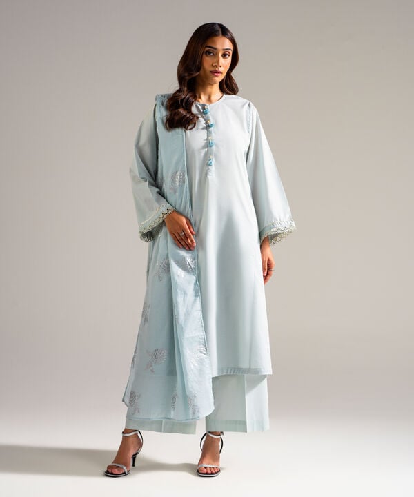 3 Piece - Solid Lawn Suit